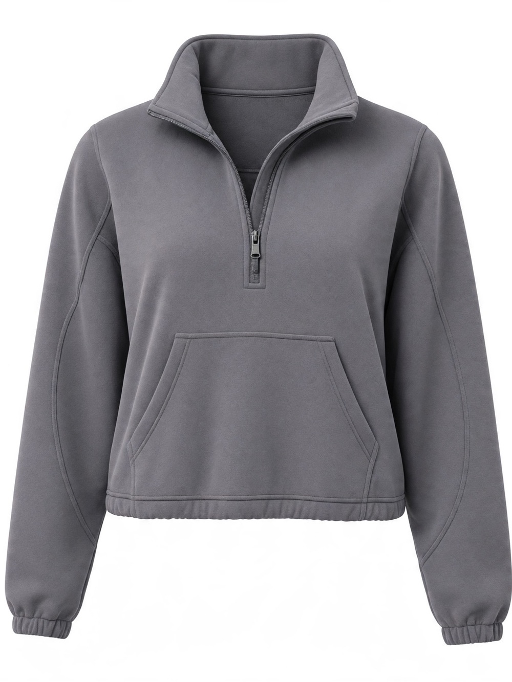 lululemon SmoothSpacer Mock Neck Half Zip Pullover Sweatshirt Gray/Blue | 4